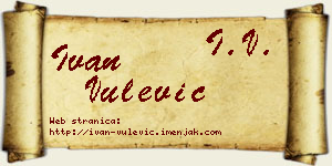 Ivan Vulević vizit kartica
